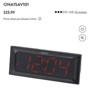 NIB- ONN Digital‎ AM/FM Clock Radio